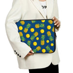 Blue Pineapple Pattern Print Laptop Sleeve