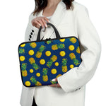 Blue Pineapple Pattern Print Laptop Sleeve With Handle