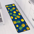 Blue Pineapple Pattern Print Long Kitchen Mat