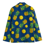 Blue Pineapple Pattern Print Men's Blazer