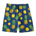 Blue Pineapple Pattern Print Men's Swim Trunks