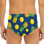 Blue Pineapple Pattern Print Men's Triangle Swim Briefs