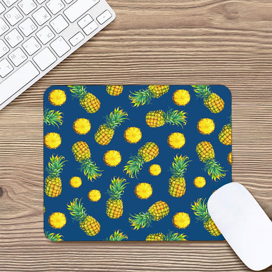 Blue Pineapple Pattern Print Mouse Pad