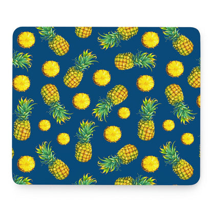 Blue Pineapple Pattern Print Mouse Pad