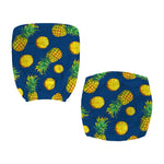 Blue Pineapple Pattern Print Office Chair Cover