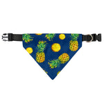 Blue Pineapple Pattern Print Over The Collar Dog Bandana