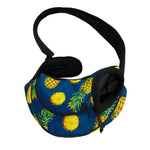 Blue Pineapple Pattern Print Pet Sling Carrier
