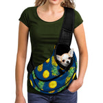 Blue Pineapple Pattern Print Pet Sling Carrier