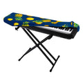 Blue Pineapple Pattern Print Piano Keyboard Cover