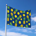 Blue Pineapple Pattern Print Polyester Flag