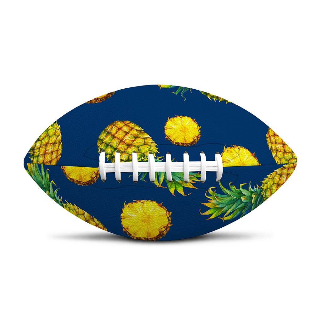 Blue Pineapple Pattern Print Rugby Ball