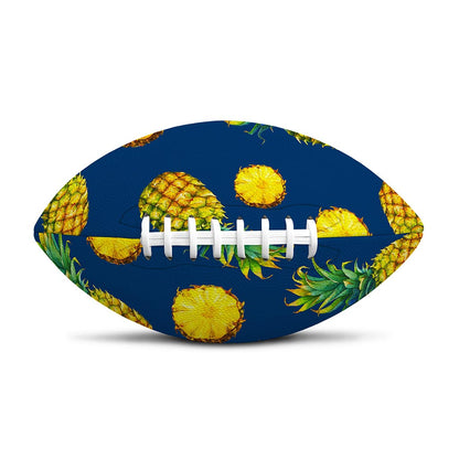 Blue Pineapple Pattern Print Rugby Ball