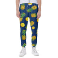 Blue Pineapple Pattern Print Joggers