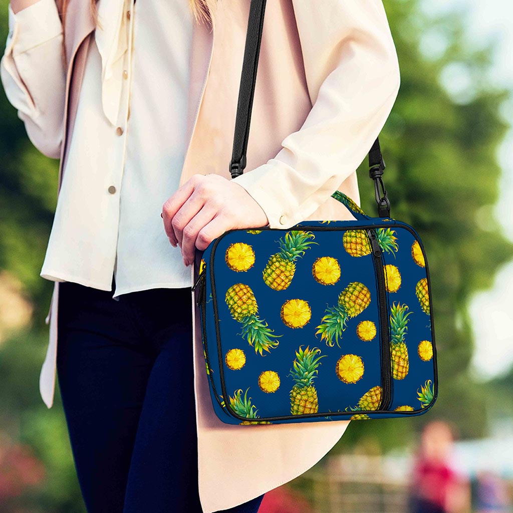 Blue Pineapple Pattern Print Shoulder Strap Bible Bag