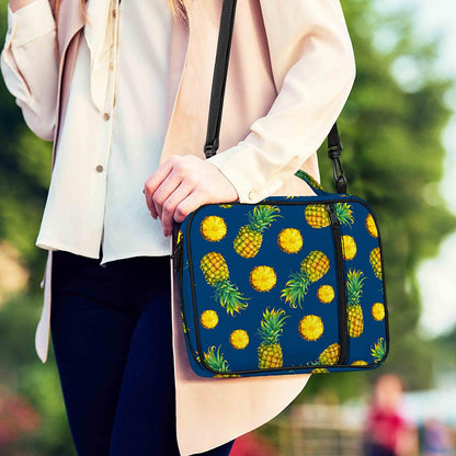 Blue Pineapple Pattern Print Shoulder Strap Bible Bag