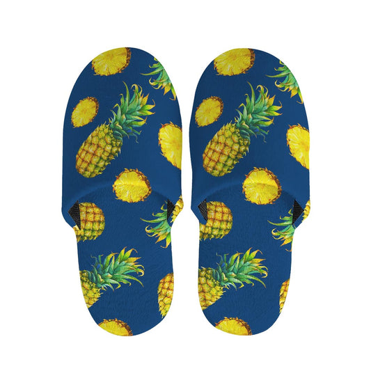 Blue Pineapple Pattern Print Slippers