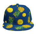 Blue Pineapple Pattern Print Snapback Cap