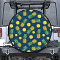 Blue Pineapple Pattern Print Tire Cover
