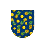 Blue Pineapple Pattern Print Toilet Lid Cover