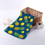 Blue Pineapple Pattern Print Towel