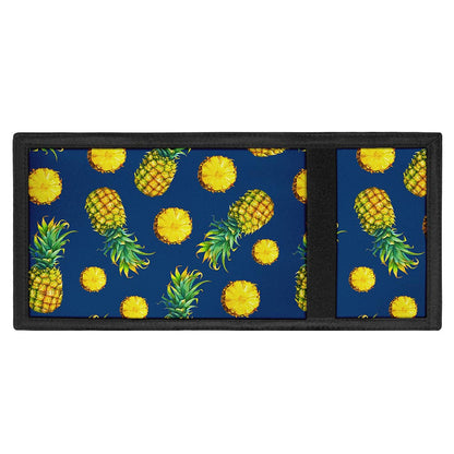 Blue Pineapple Pattern Print Trifold Wallet