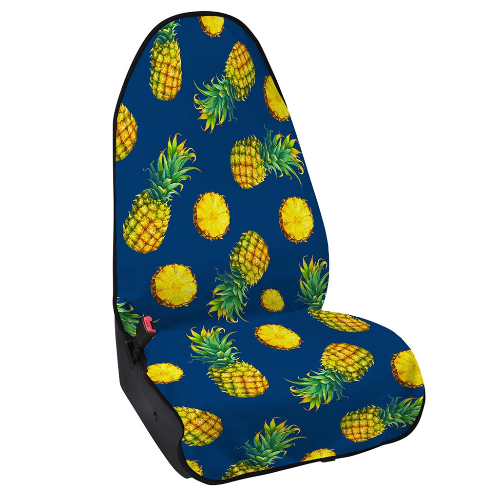 Blue Pineapple Pattern Print Waterproof Car Seat Cover