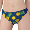 Blue Pineapple Pattern Print Women's Panties