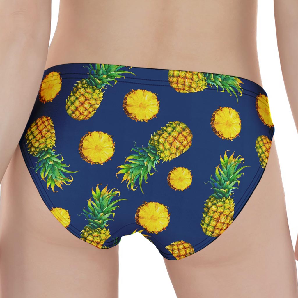 Blue Pineapple Pattern Print Women's Panties