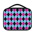 Blue Pink And Black Argyle Pattern Print Classic Bible Case