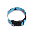 Blue Pink And Black Argyle Pattern Print Dog Collar