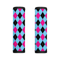 Blue Pink And Black Argyle Pattern Print Handle Covers
