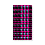 Blue Pink And Black Houndstooth Print Baby Crib Sheet