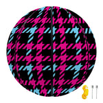 Blue Pink And Black Houndstooth Print Basketball