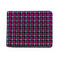 Blue Pink And Black Houndstooth Print Bifold Wallet