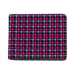 Blue Pink And Black Houndstooth Print Bifold Wallet