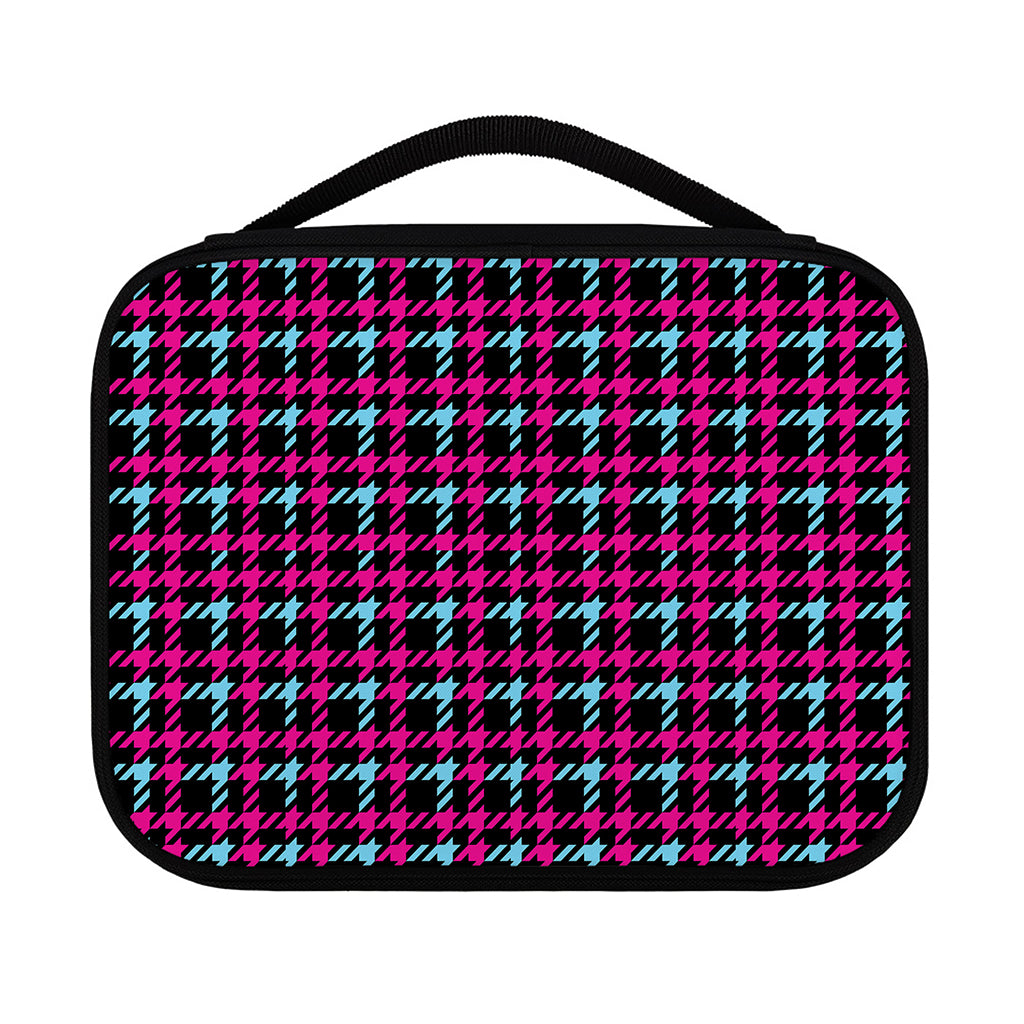Blue Pink And Black Houndstooth Print Classic Bible Case