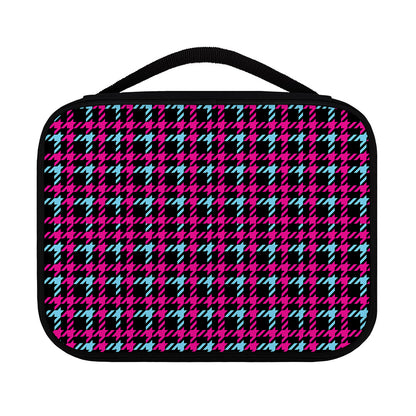Blue Pink And Black Houndstooth Print Classic Bible Case