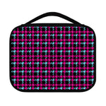 Blue Pink And Black Houndstooth Print Classic Bible Case
