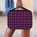 Blue Pink And Black Houndstooth Print Classic Bible Case