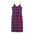 Blue Pink And Black Houndstooth Print Jersey Midi Cami Dress