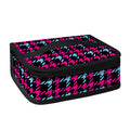 Blue Pink And Black Houndstooth Print Small Lunch Bag