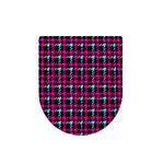 Blue Pink And Black Houndstooth Print Toilet Lid Cover