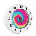 Blue Pink And Yellow Tie Dye Print Alarm Clock