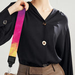 Blue Pink And Yellow Tie Dye Print Bag Strap