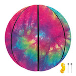 Blue Pink And Yellow Tie Dye Print Basketball