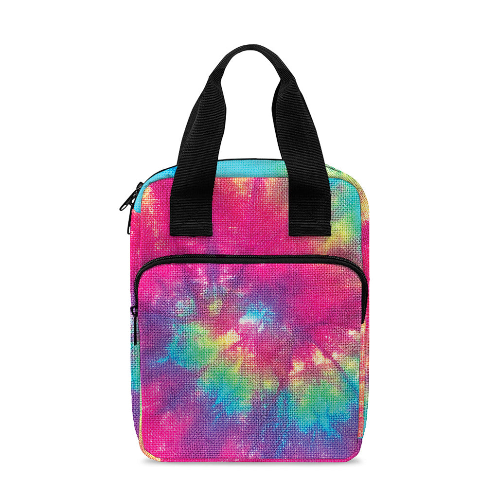 Blue Pink And Yellow Tie Dye Print Bible Tote Bag