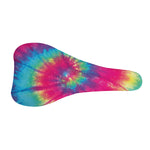 Blue Pink And Yellow Tie Dye Print Bicycle Seat Cover