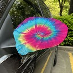 Blue Pink And Yellow Tie Dye Print Car Side Mirror Covers