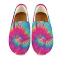 Blue Pink And Yellow Tie Dye Print Casual Shoes