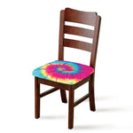 Blue Pink And Yellow Tie Dye Print Chair Cushion Cover